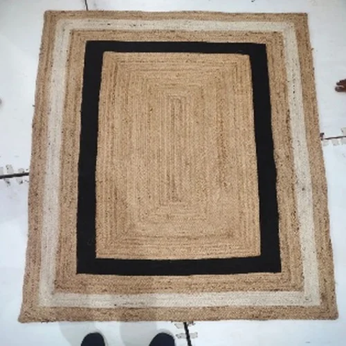 Handwoven Rectangular Jute Rug  