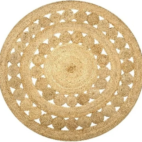 Round Braided Jute Rug  